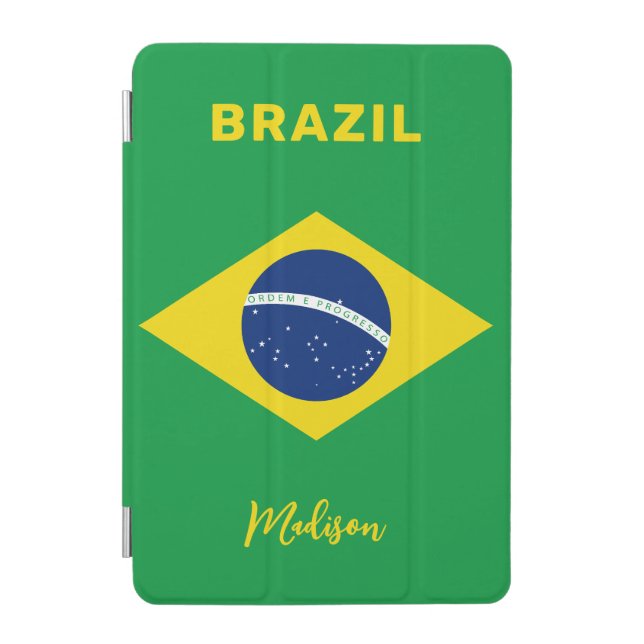Custom Name Brazil Flag iPad Mini Cover (Front)