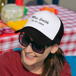 Custom Name Bridal Shower Bachelorette Wedding Mrs Trucker Hat