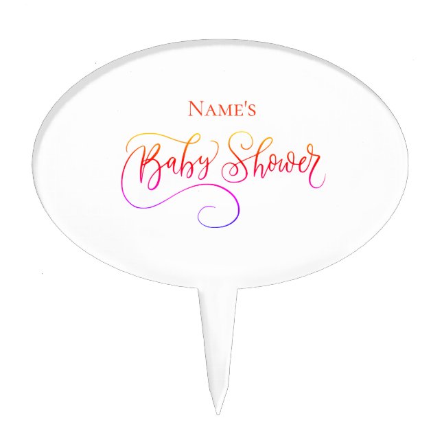 Custom Name Bridal Shower Cake Topper (Front)