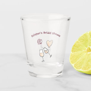 Custom Name Bridal Shower Clinking Wine  Shot Glass