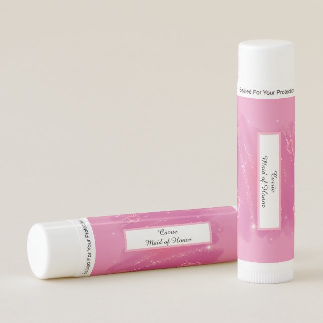 Custom Name Brides Maids Lip Balm - 12 Pack (Front)