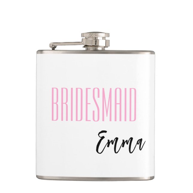 Custom Name Bridesmaid Flask (Front)