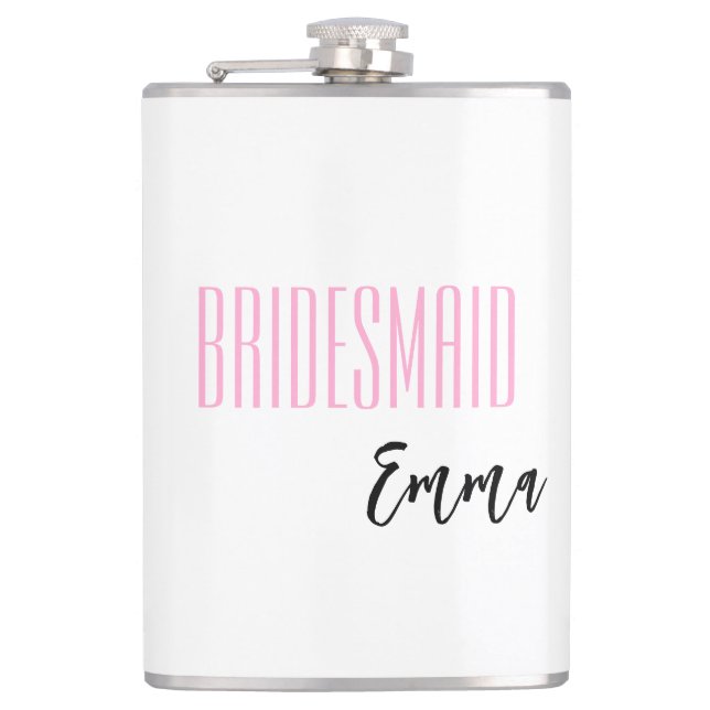 Custom Name Bridesmaid Flask (Front)