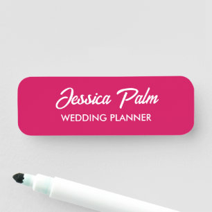 Custom name bright pink tag