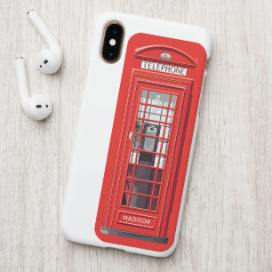 Custom Name British Phone Booth Patch