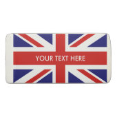 Custom name British Union Jack flag rubber eraser (Back)
