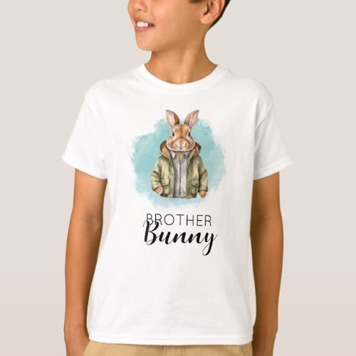 Custom Name Brother Bunny Matching Family Group T_Shirt