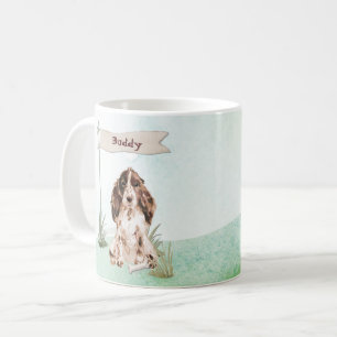 Custom Name Brown Cocker Spaniel Pet Dog Coffee Mug