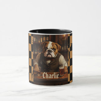 Custom Name Bulldog Bartender Mug
