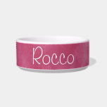 Custom Name Burgundy Blush  Bowl<br><div class="desc">CUSTOMISE IT! colorful pet bowel featuring a simple storm cloud effect with colorful filter, perfect present for your new little friend on his/her first day home, or for your favorite companion of many years. Add your best friends name for that extra special touch. Check out my shop for more colors...</div>