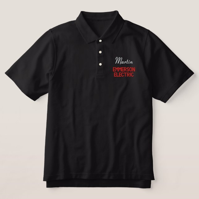 Custom Name Business Embroidered Polo (Design Front)