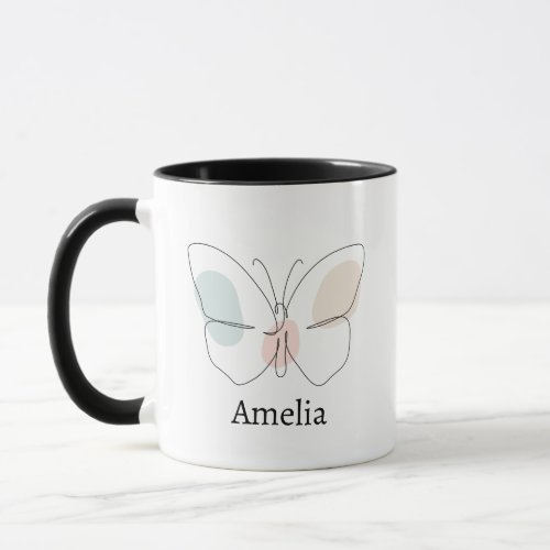 Custom Name Butterfly Mug