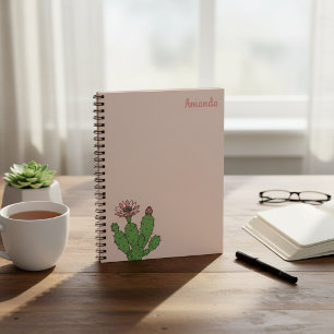 Custom Name Cactus Spiral Notebook