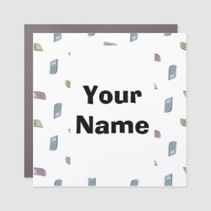 Custom name calculator pattern Car Magnet