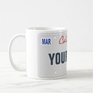 Custom Name California License Plate Mug