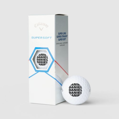 Custom name Callaway super soft golf ball gift set