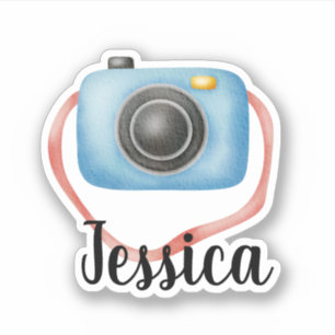 CUSTOM NAME CAMERA STICKER