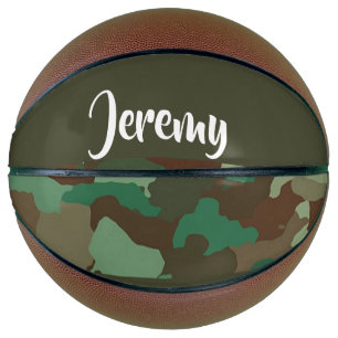 Custom name camouflage pattern basketball