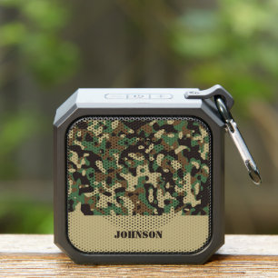 Custom name camouflage pattern bluetooth speaker