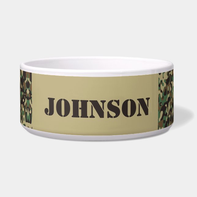 Custom name camouflage pattern bowl (Front)