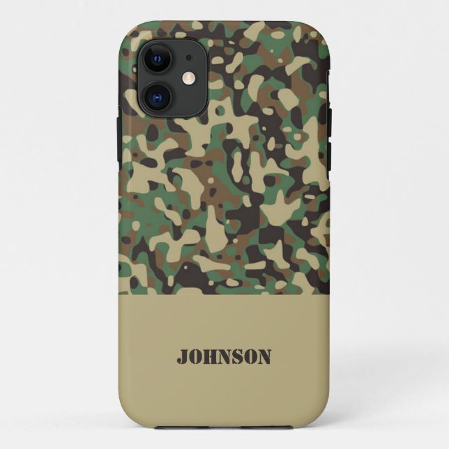 Custom name camouflage pattern Case-Mate iPhone case (Back)