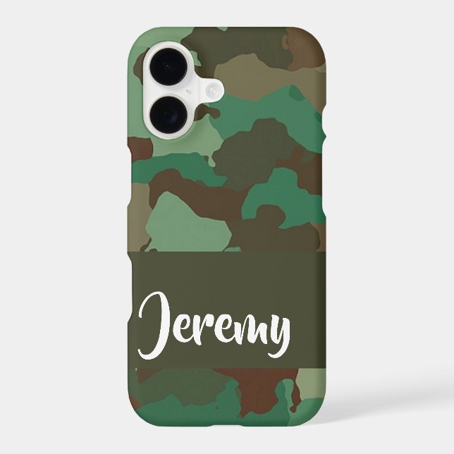 Custom  name camouflage pattern iphone case (Back)