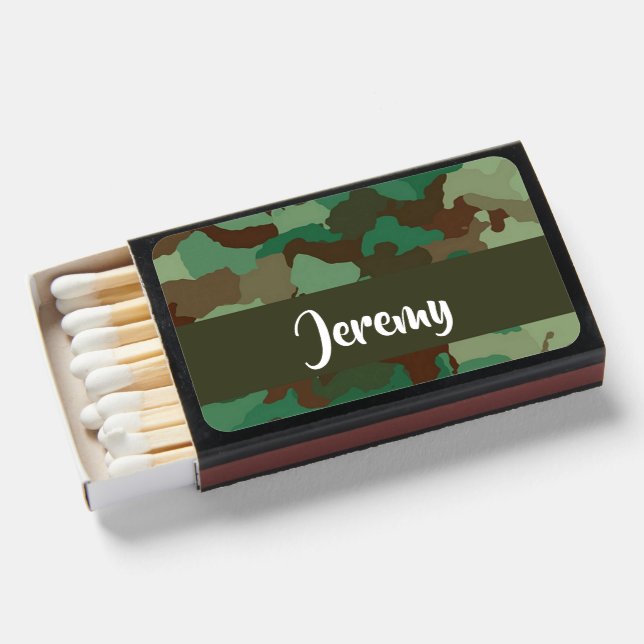 Custom  name camouflage pattern matchboxes (Front Open)