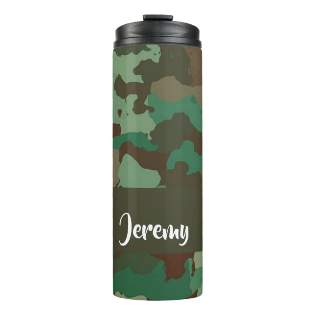 Custom  name camouflage pattern thermal tumbler (Front)