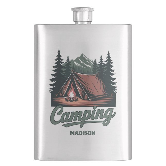 Custom Name Camping Flask (Front)