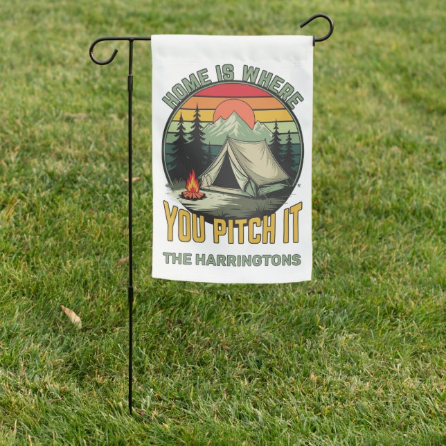 Custom Name Camping Garden Flag (In SItu)