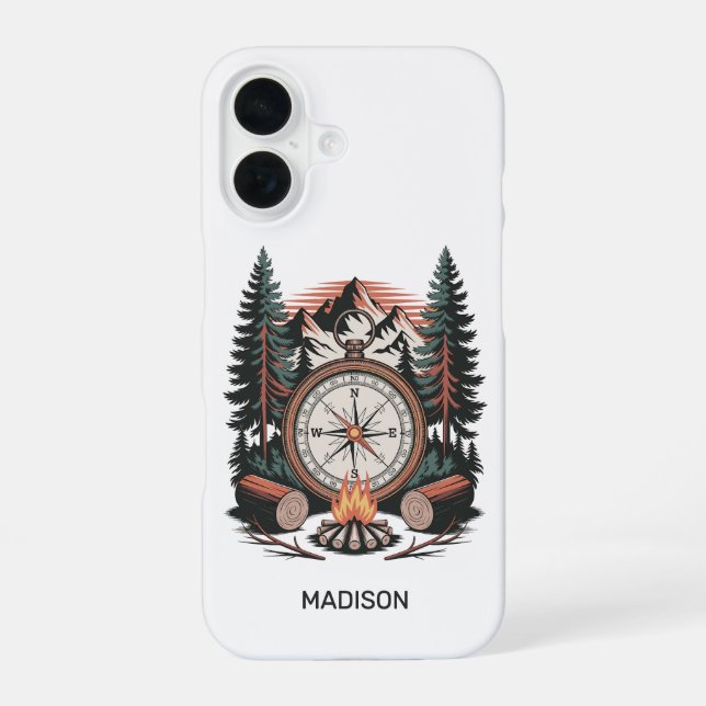 Custom Name Camping Iphone Case (Back)
