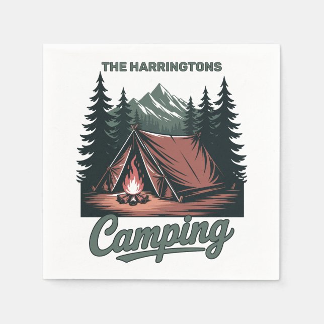 Custom Name Camping Napkins (Front)