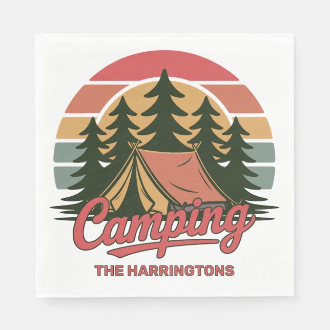 Custom Name Camping Napkins (Front)