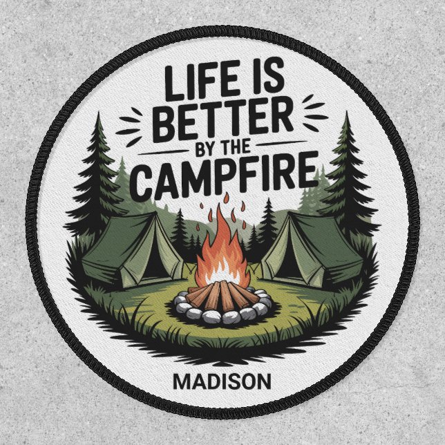 Custom Name Camping Patch (Front)