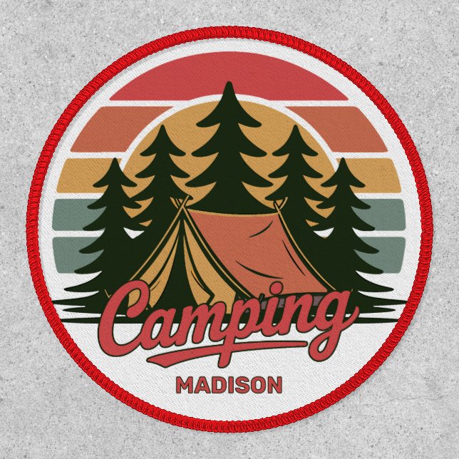 Custom Name Camping Patch (Front)