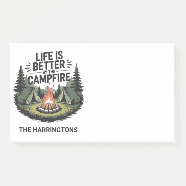 Custom Name Camping Post-it Notes (Front)