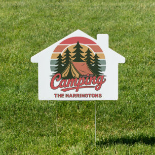 Custom Name Camping Sign