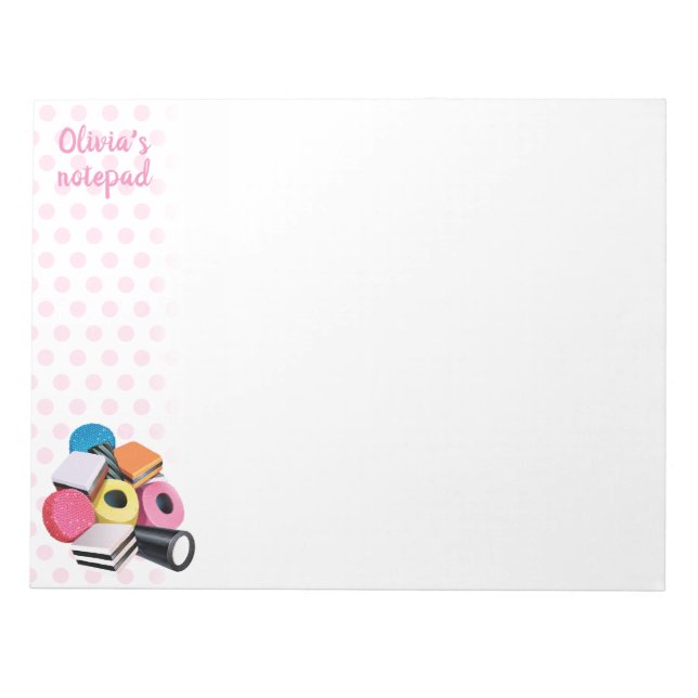 Custom name candy notepad (Front)