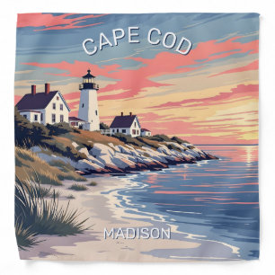 Custom Name Cape Cod Massachusetts Bandana