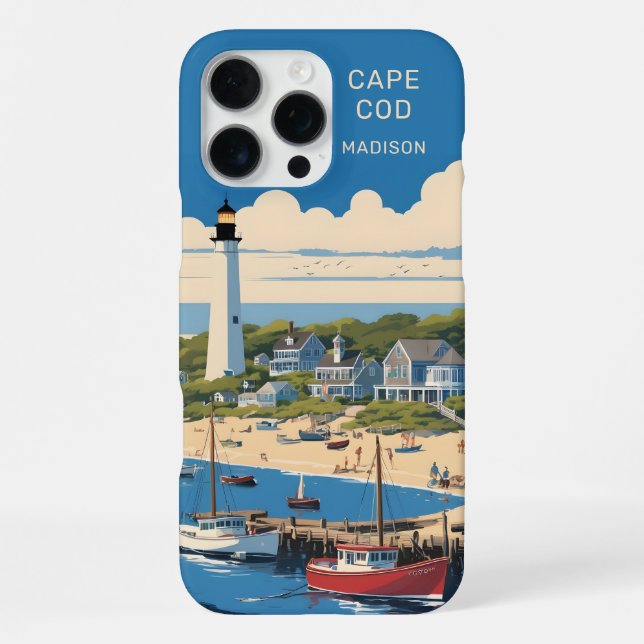 Custom Name Cape Cod Massachusetts Iphone Case (Back)