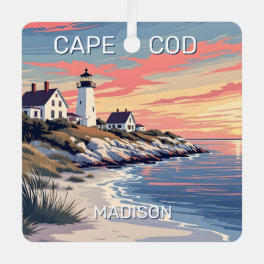 Custom Name Cape Cod Massachusetts Metal Ornament