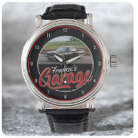 Custom NAME | CAR Photo Retro Neon Hot Rod Garage Watch<br><div class="desc">Custom NAME | CAR Photo Retro Neon Hot Rod Garage Watch- Add your personalized car photo (or any photo!) and custom text to this watch. Makes the ultimate gift for that Hot Rod,  Vintage Classic Car,  Muscle Car,  Racecar fan!</div>