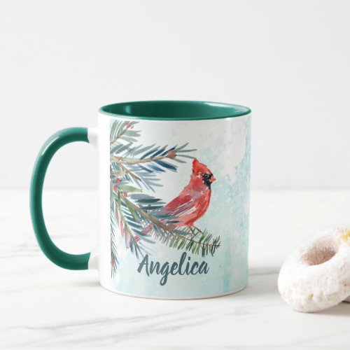 Custom Name Cardinal Gift Mug