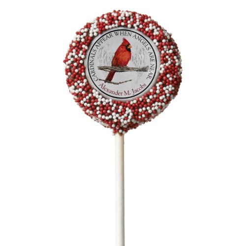 Custom Name Cardinals Appear When Angels Near Chocolate Covered Oreo Pop