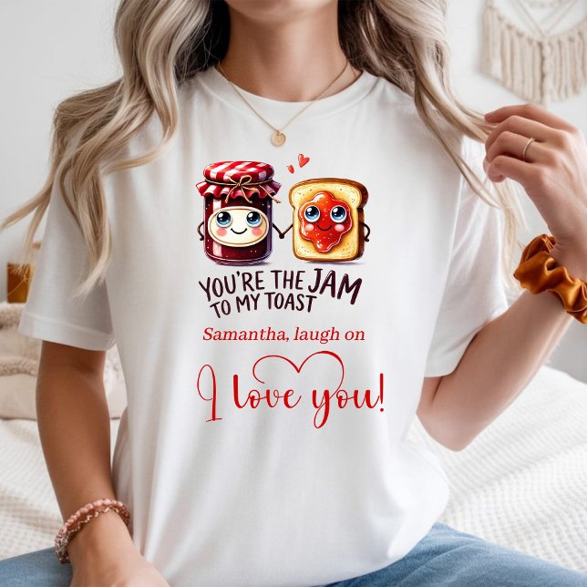 Custom Name Cartoon Food Love Valentine Tee (Custom Name Cartoon Food Love Valentine Tee)