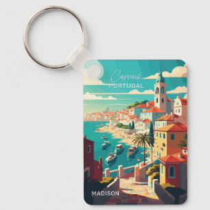 Custom Name Cascais Portugal Keychain