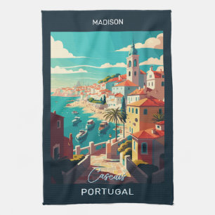 Custom Name Cascais Portugal Kitchen Towel
