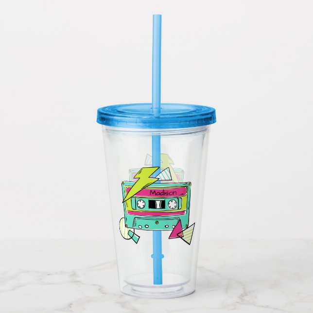 Custom name Casette Tape tumblers (Front)