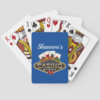Custom Name Casino Night Playing Cards