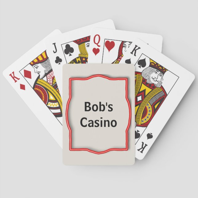 Custom Name Casino Poker Cards (Back)